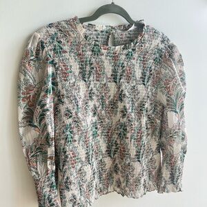 Veronica Beard Floral Smocked Women's Top